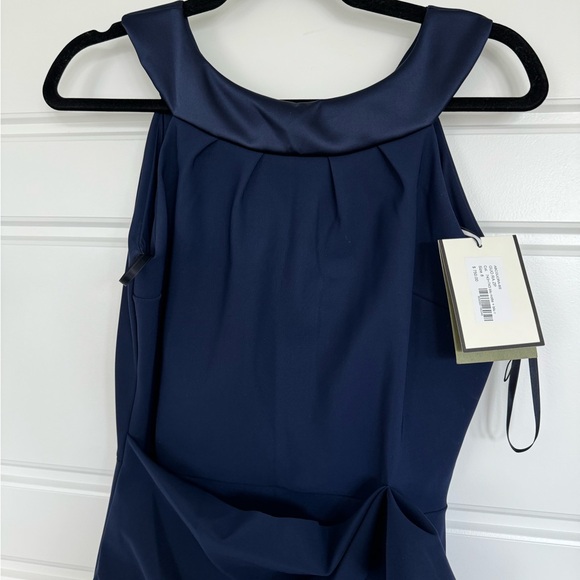 Chiara Boni Blue One Shoulder Sheath Dress size 8 NWT - Picture 3 of 5